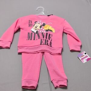 Disney Pink Pajama Set with‎ Cozy Minnie Mouse Design